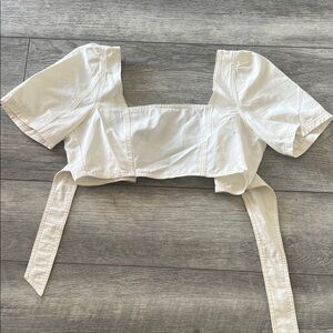 MinkPink cropped open tie back Women's Crop Top